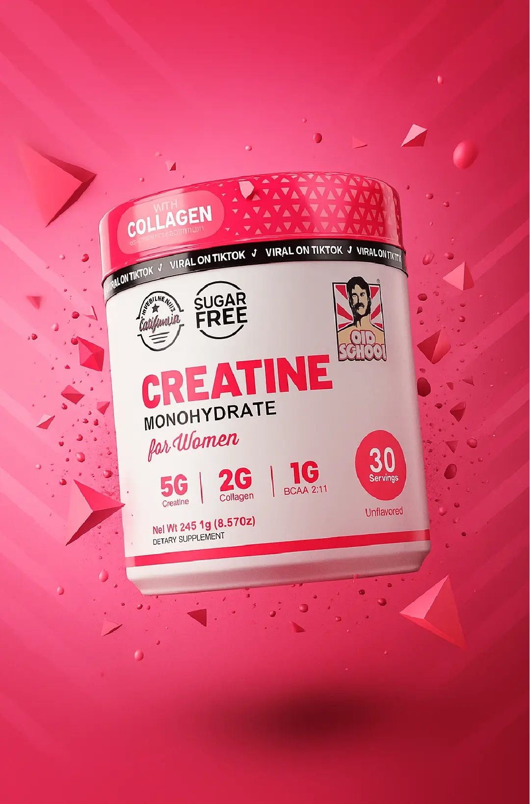 Creatina Monohidratada || Tu impulso total para fuerza y glúteos definidos.